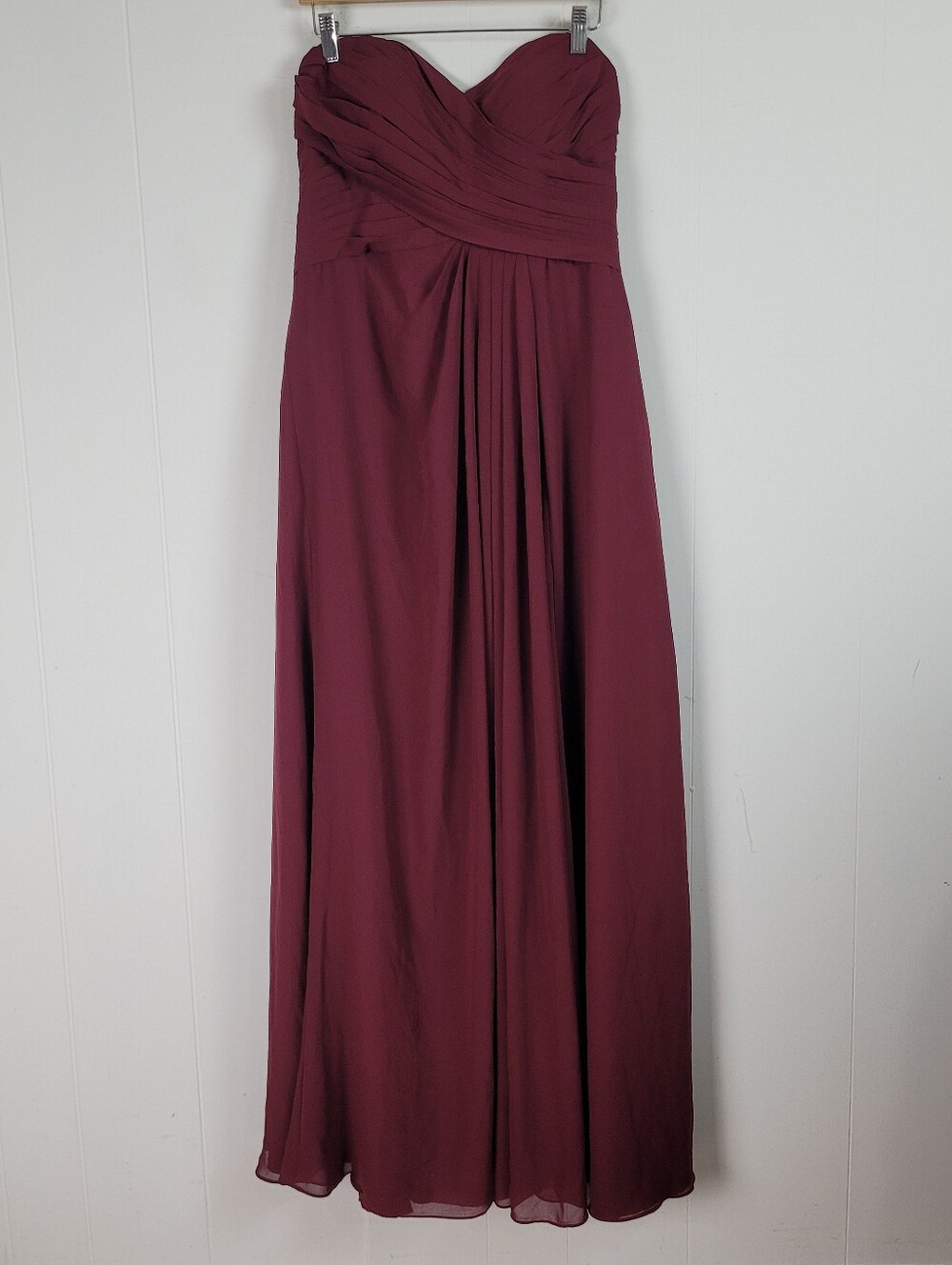 Azazie Size A12 Burgundy Strapless Special Occasion Dress